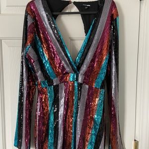 Multi colored striped dress